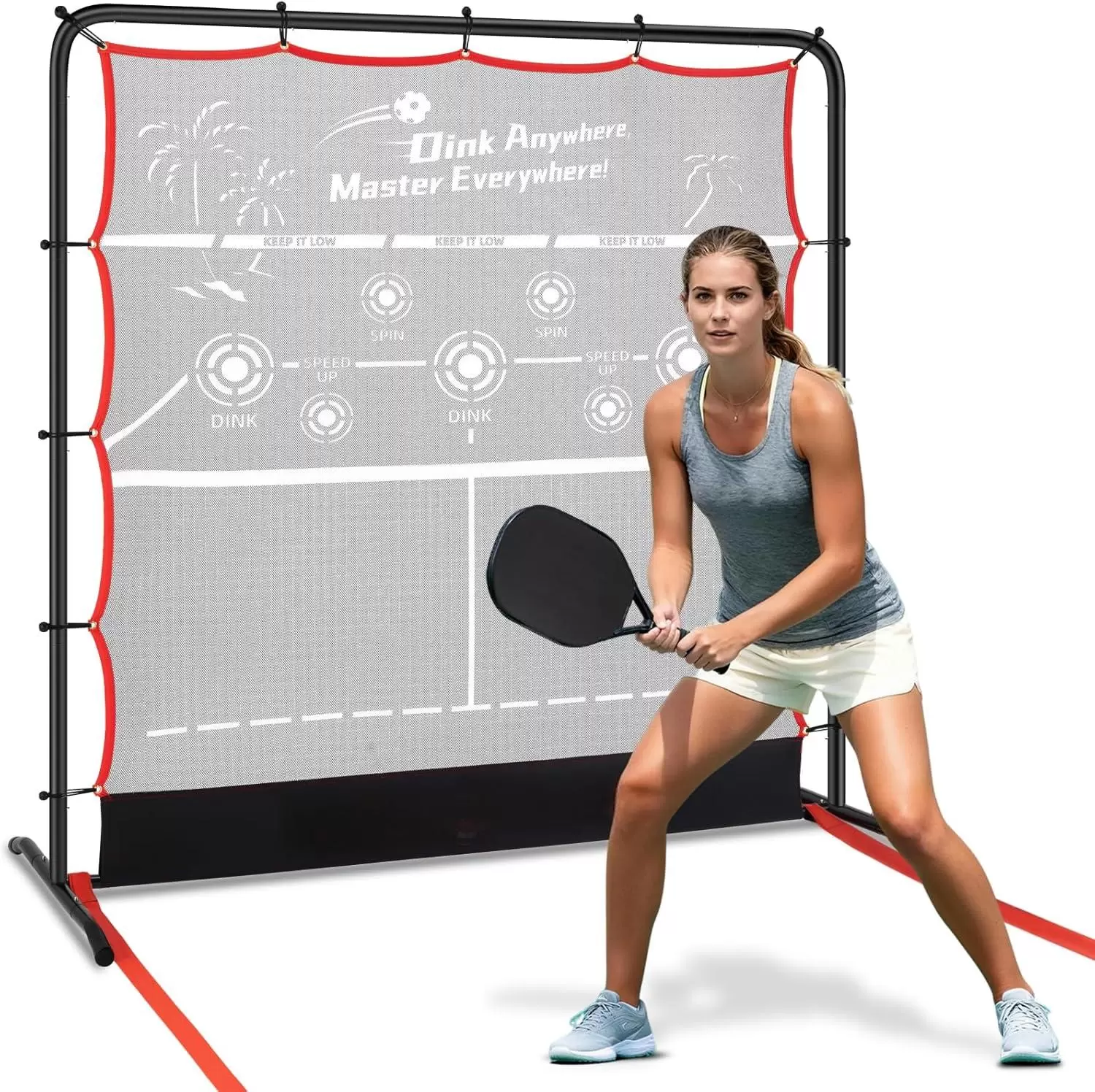 6&times;6フィート 2-in-1 スチールチューブ ピックルボール II