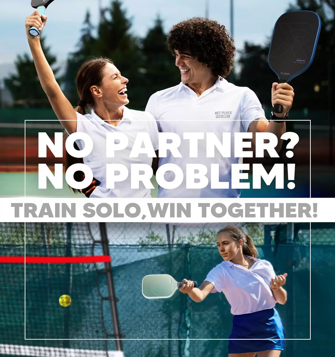 6&times;6フィート 2-in-1 スチールチューブ ピックルボール III