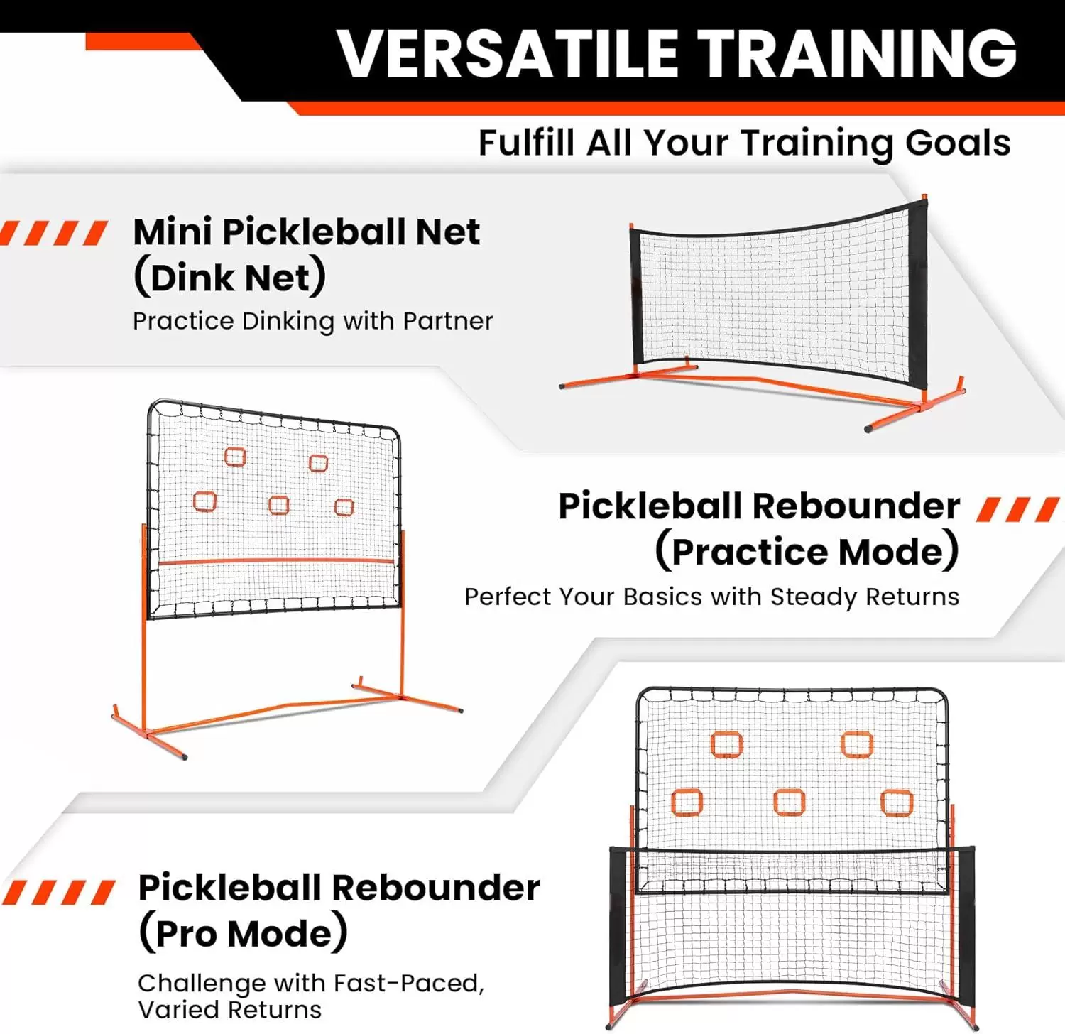 6&times;6フィート 2-in-1 スチールチューブ ピックルボール IV