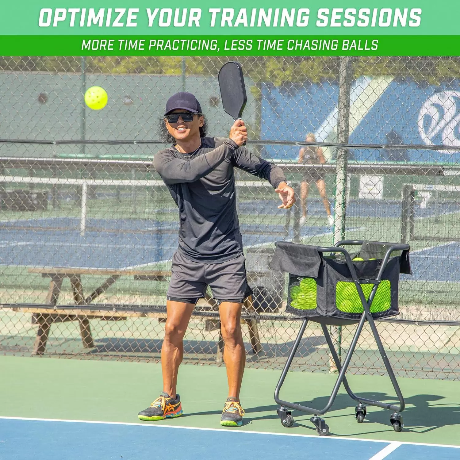 ピックルボール／テニス用トレーニング収納カート