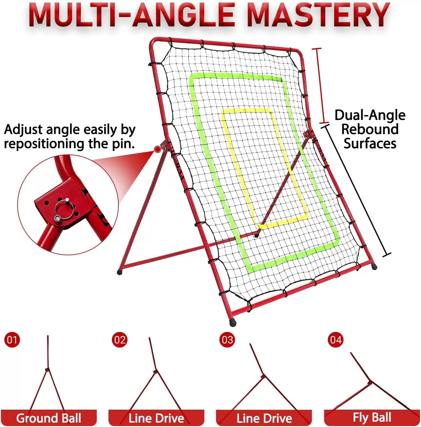 2-1 サイズ変換可能マルチスポーツリバウンドネット II