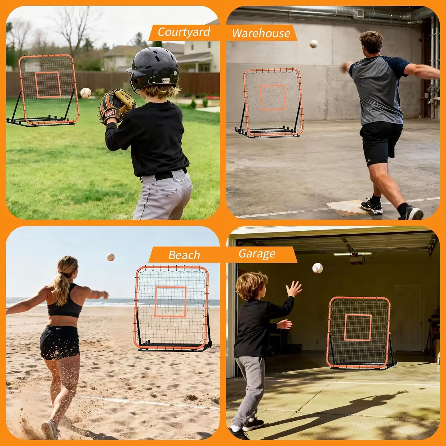 角度調整可能なマルチスポーツリバウンドネット&Iota;&Iota;