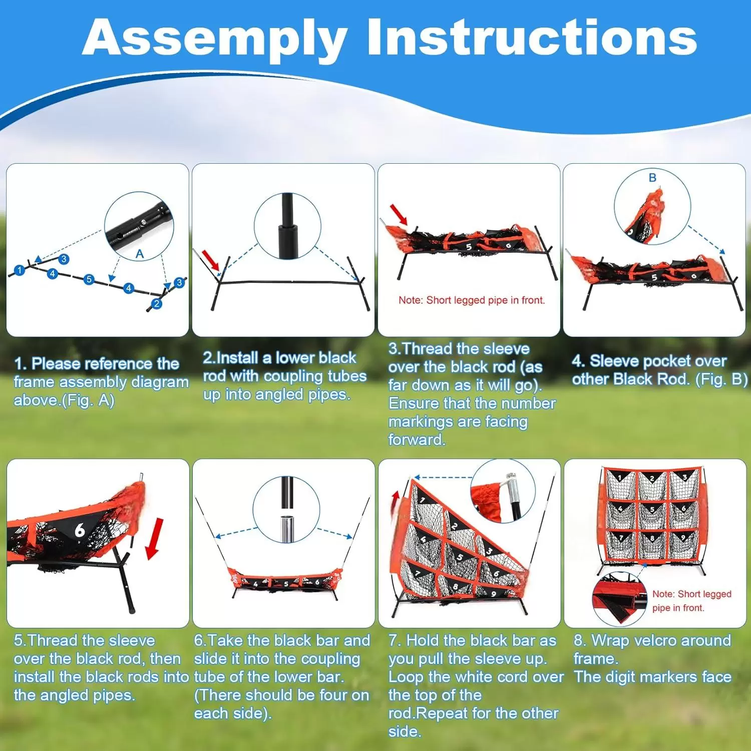 4&times;4フィートの9ホール野球練習用ネット