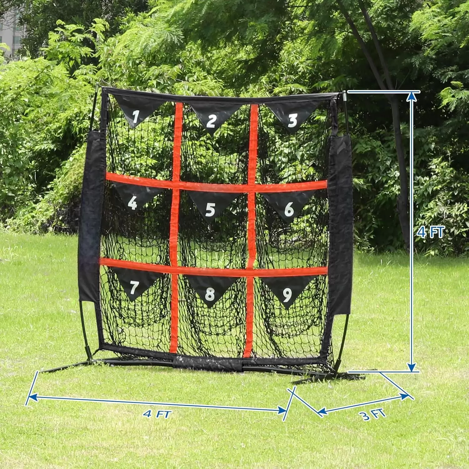 4&times;4フィートの9ホール野球練習用ネット