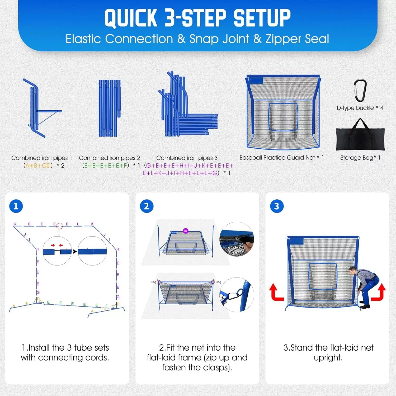 ターゲットポケット付きベースボール練習用ネット