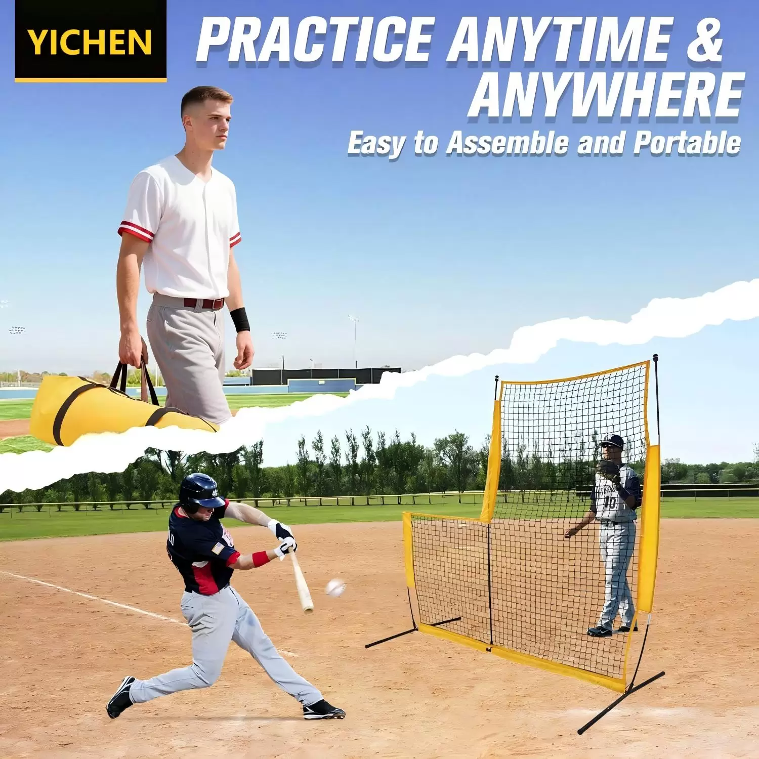 L字型野球練習用ネット