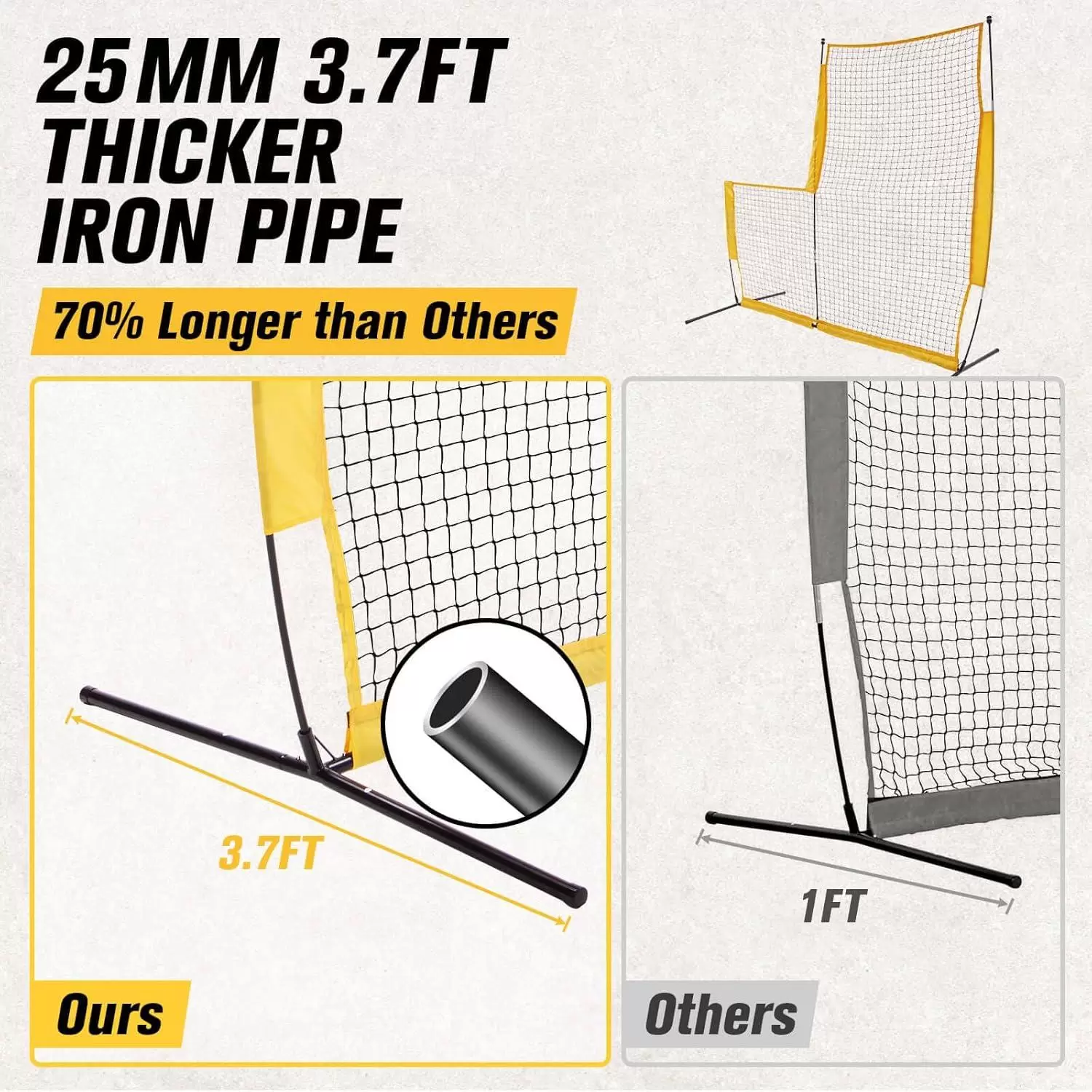 L字型野球練習用ネット