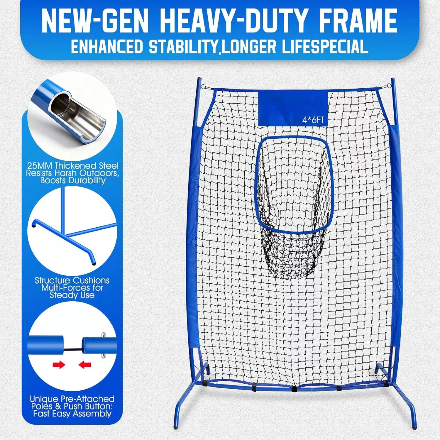 ラグビー投球練習用ネット I