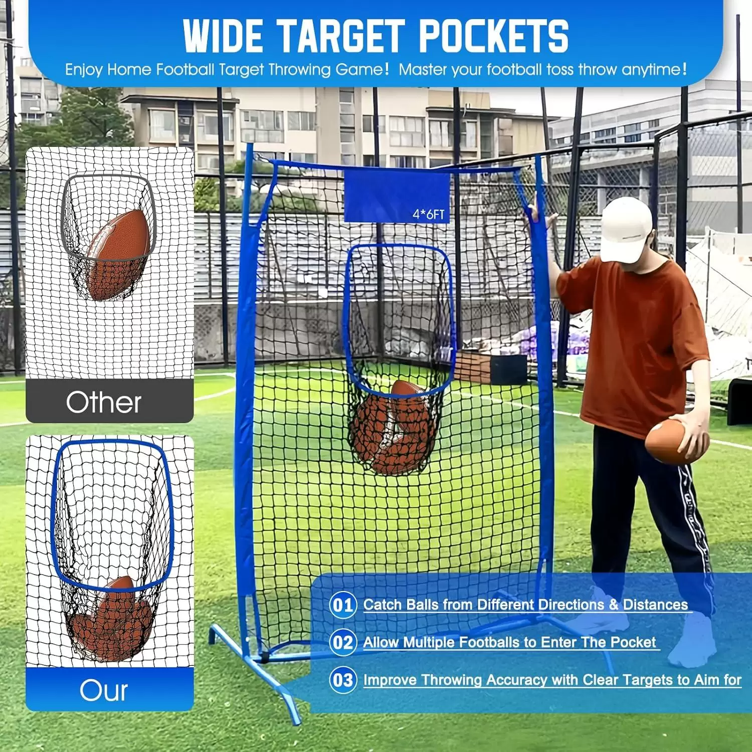 ラグビー投球練習用ネット I