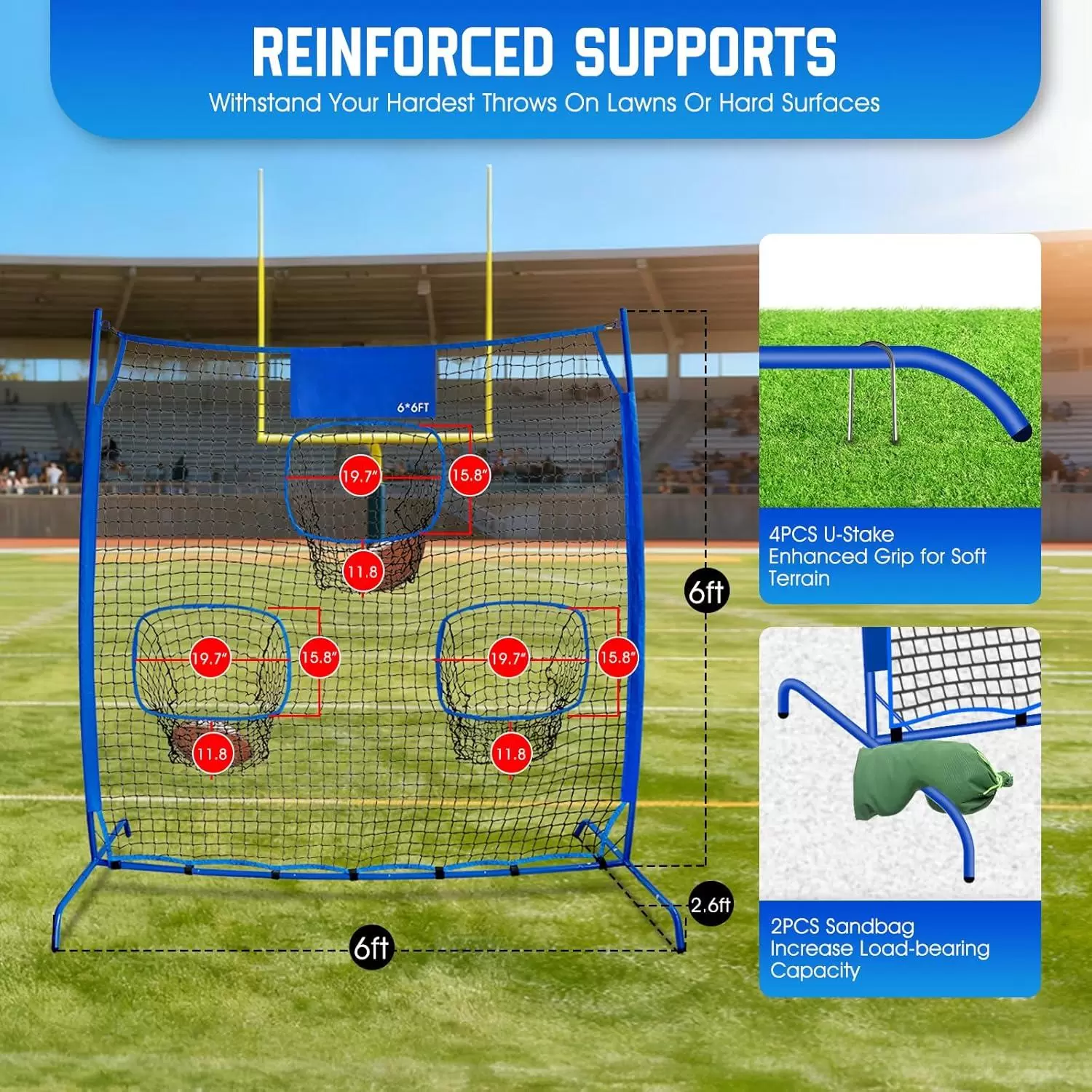 ラグビー投球練習用ネット III