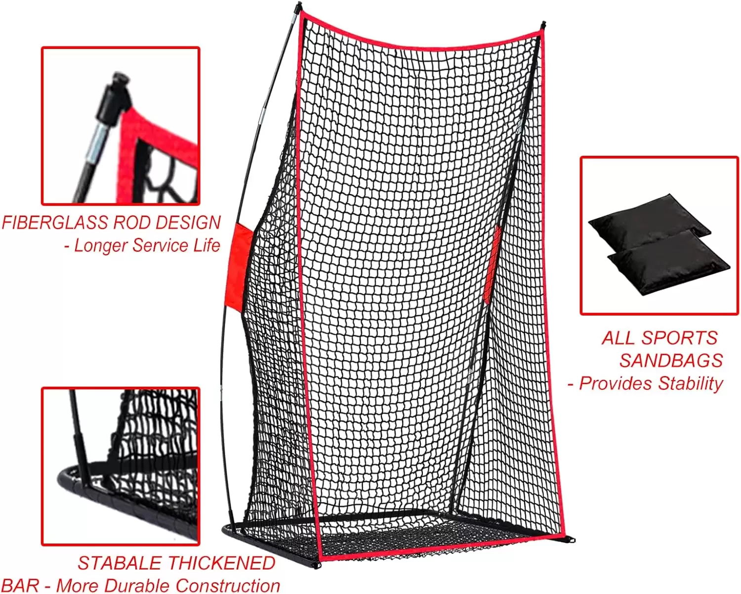 4&times;7フィートのラグビー練習用ネット