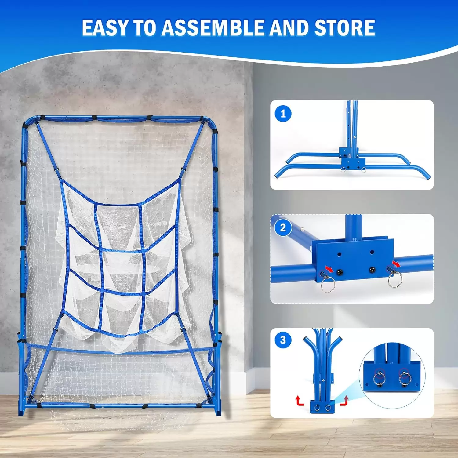 ストライクゾーンとネットドリルを備えた野球用ピッチングネットで野球トレーニングを最適化する